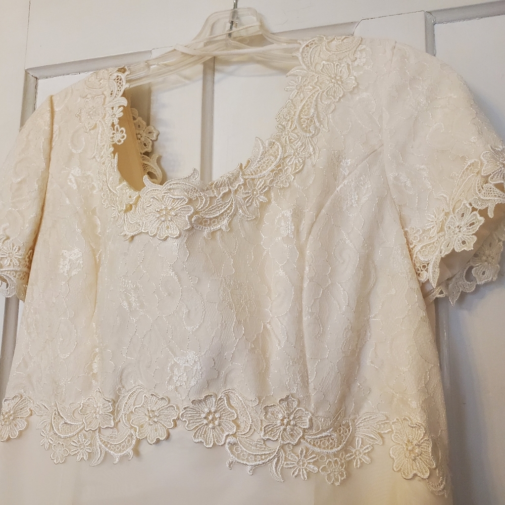 Bridal Originals Cream Gown, size 17/18 - Picture 3 of 10
